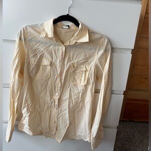 J. Crew Light Yellow Stripped Button-Down Shirt